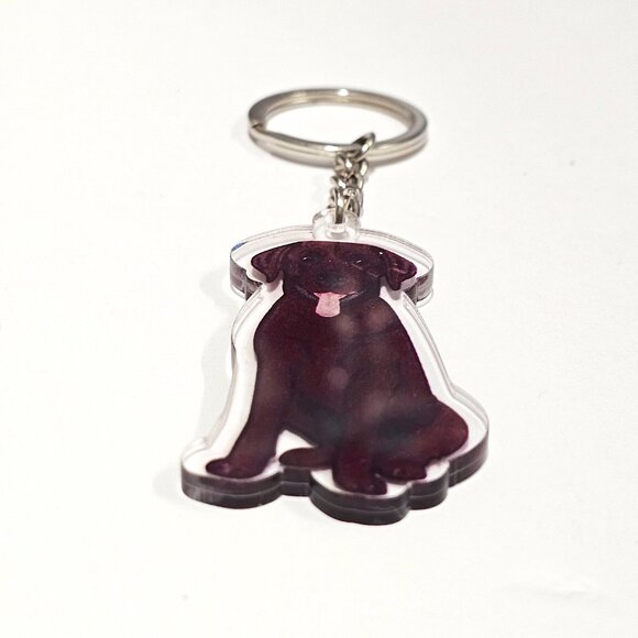 Labrador Retriever Dog Keychain Charm/Acrylic Pet Lover Purse Bag Gift Accessory - Picture 9 of 9